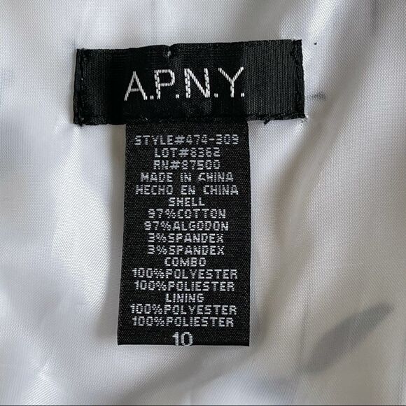 A.P.N.Y White Black Floral Summer Dress Sz 10 - Picture 13 of 13